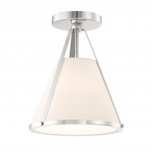 Anzalone Electric and Lighting Items FUL-900-PN_CEILING - Fulton 1 Light Polished Nickel Semi Flush Mount