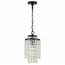 Anzalone Electric and Lighting Items GAB-B7301-MK - Gabrielle 1 Light Matte Black Mini Pendant