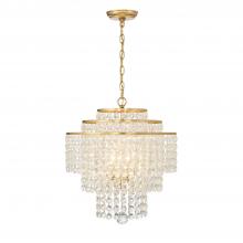 Anzalone Electric and Lighting Items GAB-B7304-GA - Gabrielle 4 Light Antique Gold Chandelier