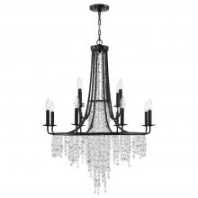 Anzalone Electric and Lighting Items GAB-B7312-MK - Gabrielle 12 Light Matte Black Chandelier