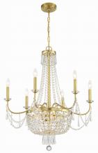 Anzalone Electric and Lighting Items HWD-7709-AG - Haywood 9 Light Aged Brass Chandelier