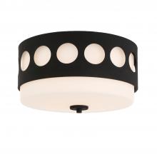 Anzalone Electric and Lighting Items KIR-B8100-BF - Kirby 2 Light Black Forged Flush Mount