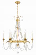 Anzalone Electric and Lighting Items MAI-18606-GA - Maizey 6 Light Antique Gold Chandelier