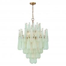 Anzalone Electric and Lighting Items OLL-6006-AG-GR - Ollie 16 Light Aged Brass Chandelier