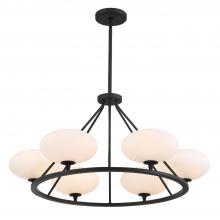 Anzalone Electric and Lighting Items PKR-B8506-BF - Parker 6 Light Black Forged Chandelier