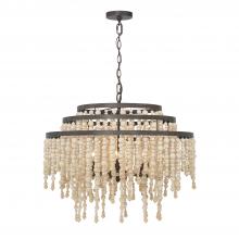 Anzalone Electric and Lighting Items POP-A5076-FB - Poppy 6 Light Forged Bronze Chandelier