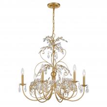 Anzalone Electric and Lighting Items SDE-4926-GA - Sadie 6 Light Antique Gold Chandelier