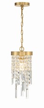 Anzalone Electric and Lighting Items WIN-210-GA-CL-MWP - Winfield 1 Light Antique Gold Mini Pendant