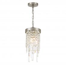 Anzalone Electric and Lighting Items WIN-210-SA-CL-MWP - Winfield 1 Light Antique Silver Mini Pendant