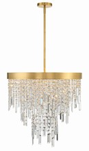 Anzalone Electric and Lighting Items WIN-216-GA-CL-MWP - Winfield 6 Light Antique Gold Chandelier