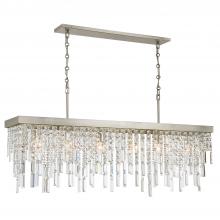 Anzalone Electric and Lighting Items WIN-217-SA-CL-MWP - Winfield 6 Light Antique Silver Linear Chandelier