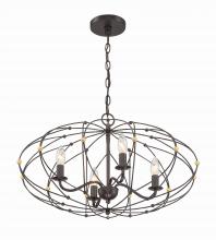 Anzalone Electric and Lighting Items ZUC-A9034-EB-GA - Zucca 4 Light English Bronze + Antique Gold Chandelier