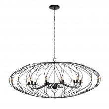 Anzalone Electric and Lighting Items ZUC-A9039-EB-GA - Zucca 10 Light English Bronze + Antique Gold Chandelier