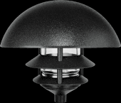 LANDSCAPE 1220 LUMENS LAWN LIGHT DOME 3 TIER INCANDESCENT DESCENT BLACK