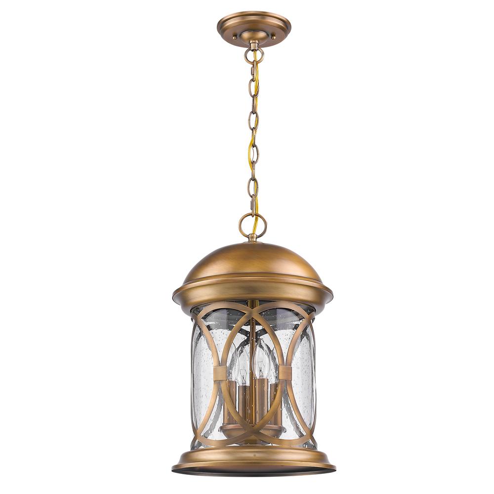 Lincoln 4-Light Antique Brass Hanging Light