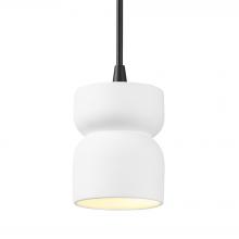 Justice Design Group CER-6500-WHT-MBLK-BKCD - Short Hourglass Pendant