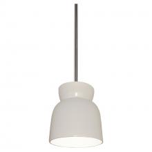 Justice Design Group CER-6515-WHT-NCKL-RIGID-LED1-700 - Large Hourglass LED Pendant