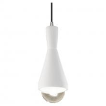 Justice Design Group CER-6520-WHT-NCKL-BKCD-LED1-700 - Erlen 1-Light Pendant