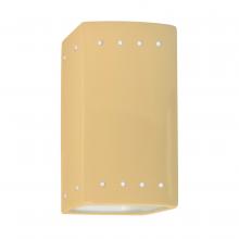 Justice Design Group CER-0925W-MYLW-LED1-1000 - Small LED Rectangle w/ Perfs - Open Top & Bottom (Outdoor)