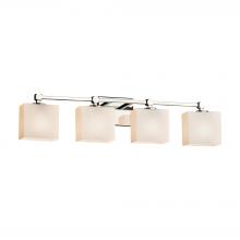 Justice Design Group FSN-8424-55-OPAL-CROM-LED4-2800 - Tetra 4-Light LED Bath Bar