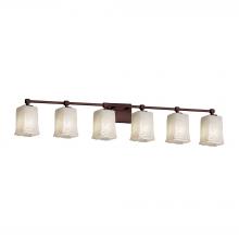 Justice Design Group GLA-8426-26-WHTW-DBRZ-LED6-4200 - Tetra 6-Light LED Bath Bar