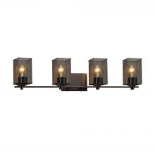 Justice Design Group MSH-8444-15-DBRZ - Era 4-Light Bath Bar