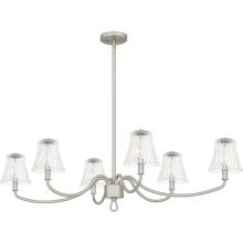 Quoizel MCK644BN - McKinney 6-Light Brushed Nickel Linear Chandelier