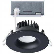 Satco Products Inc. S11631R1 - 10 Watt LED Direct Wire Downlight; Remote Driver; CCT Selectable; Dimmable; Round; Black Finish