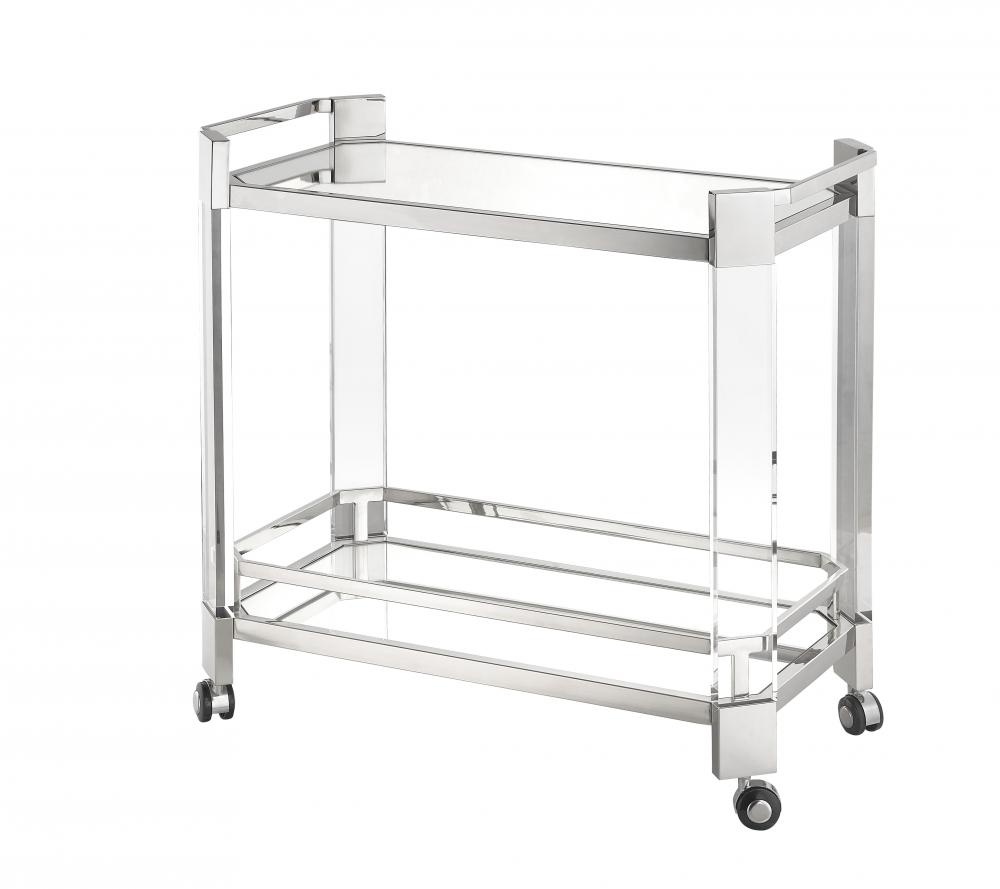 Bar Cart Polished Nickel