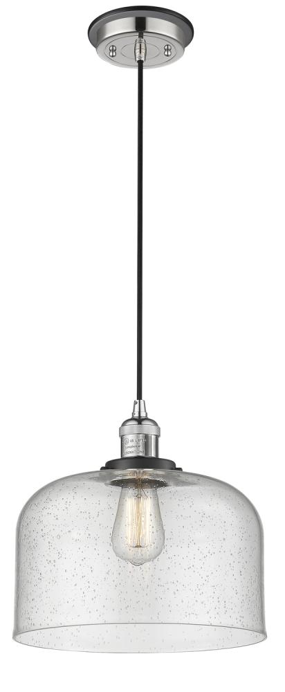 Bell - 1 Light - 12 inch - Polished Nickel - Cord hung - Mini Pendant