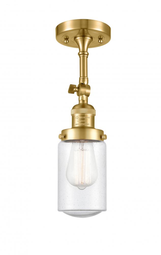 Dover - 1 Light - 5 inch - Satin Gold - Semi-Flush Mount