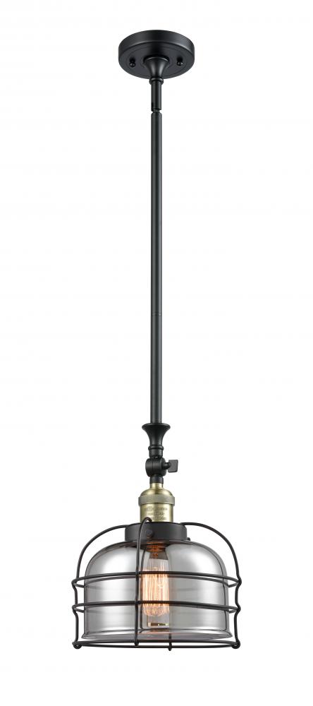 Bell Cage - 1 Light - 9 inch - Black Antique Brass - Stem Hung - Mini Pendant