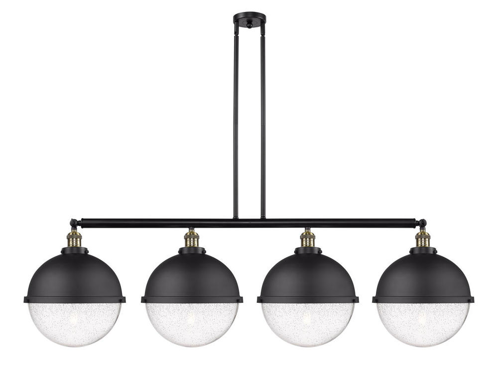 Hampden - 4 Light - 58 inch - Black Antique Brass - Stem Hung - Adjustable Island Light