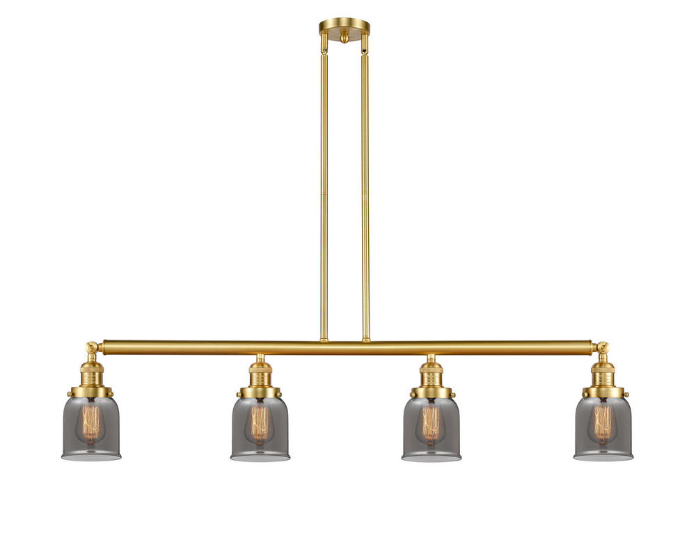 Bell - 4 Light - 50 inch - Satin Gold - Stem Hung - Island Light