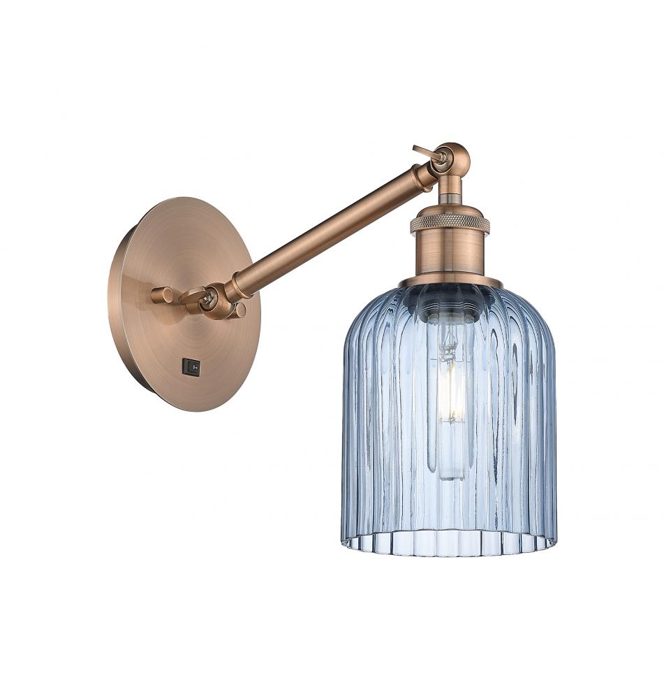 Bridal Veil - 1 Light - 5 inch - Antique Copper - Adjustable Sconce