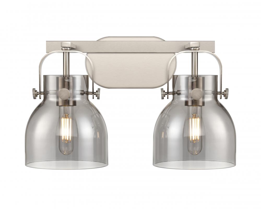 Pilaster II Bell - 2 Light - 17 inch - Satin Nickel - Bath Vanity Light