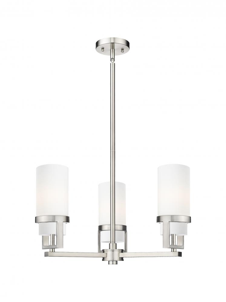 Utopia - 3 Light - 22 inch - Satin Nickel - Pendant