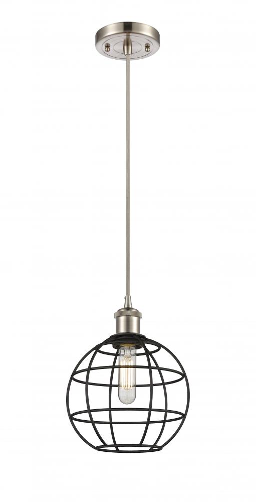 Lake Placid - 1 Light - 8 inch - Satin Nickel - Mini Pendant