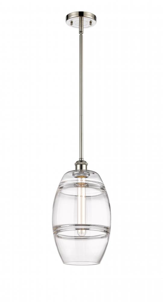 Vaz - 1 Light - 8 inch - Polished Nickel - Mini Pendant