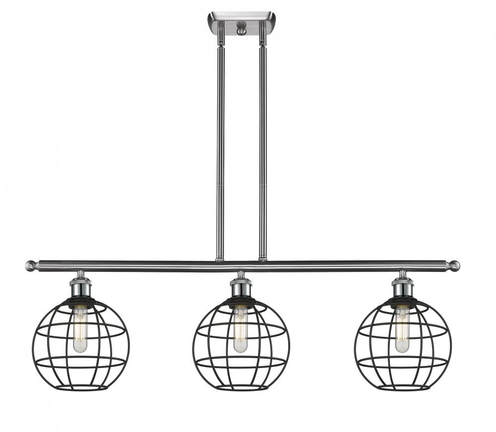 Lake Placid - 3 Light - 36 inch - Brushed Satin Nickel - Stem Hung - Island Light