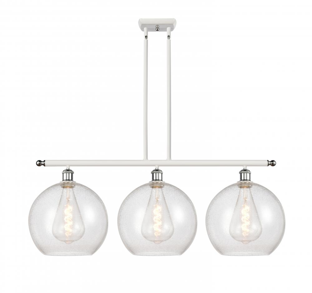 Athens - 3 Light - 38 inch - White Polished Chrome - Stem Hung - Island Light