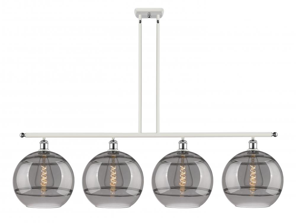 Rochester - 4 Light - 50 inch - White Polished Chrome - Cord hung - Island Light