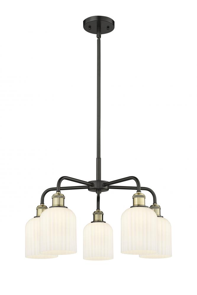 Bridal Veil - 5 Light - 23 inch - Black Antique Brass - Chandelier