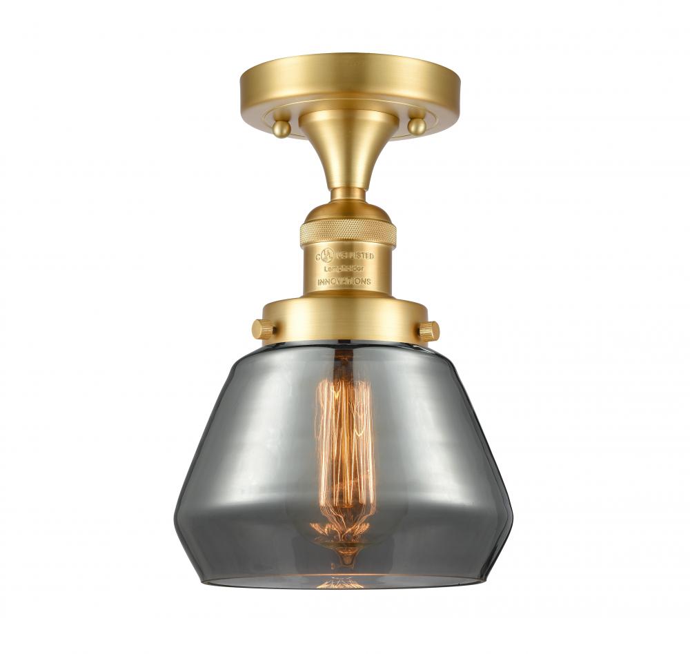 Fulton - 1 Light - 7 inch - Satin Gold - Semi-Flush Mount