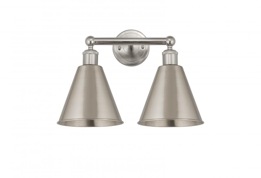 Berkshire - 2 Light - 17 inch - Satin Nickel - Bath Vanity Light