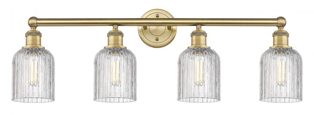 Bridal Veil - 4 Light - 32 inch - Brushed Brass - Bath Vanity Light