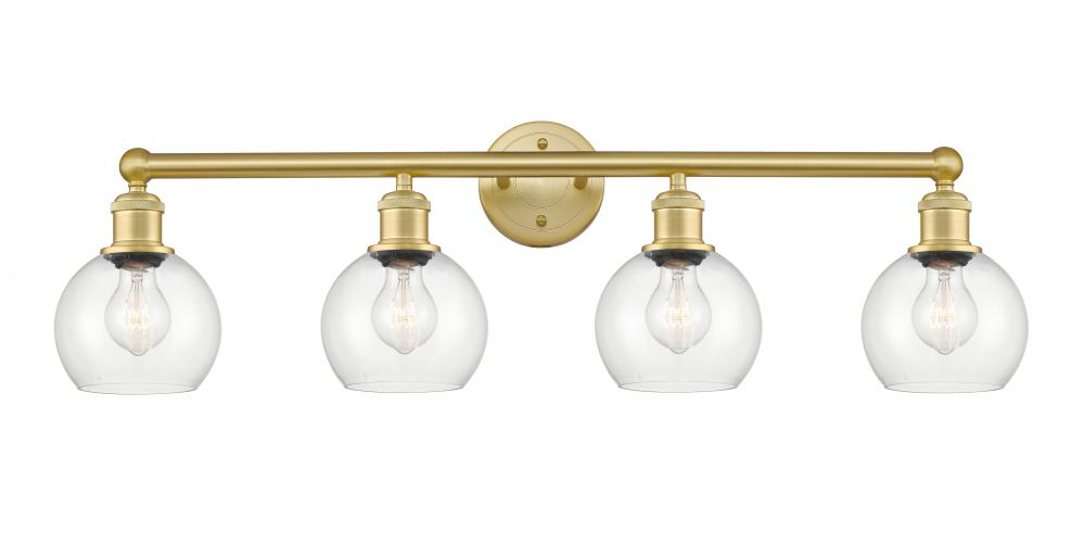 Athens - 4 Light - 33 inch - Satin Gold - Bath Vanity Light