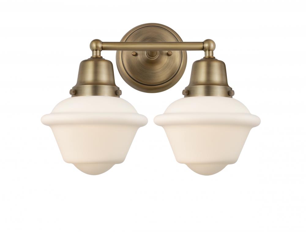 Oxford - 2 Light - 16 inch - Brushed Brass - Bath Vanity Light