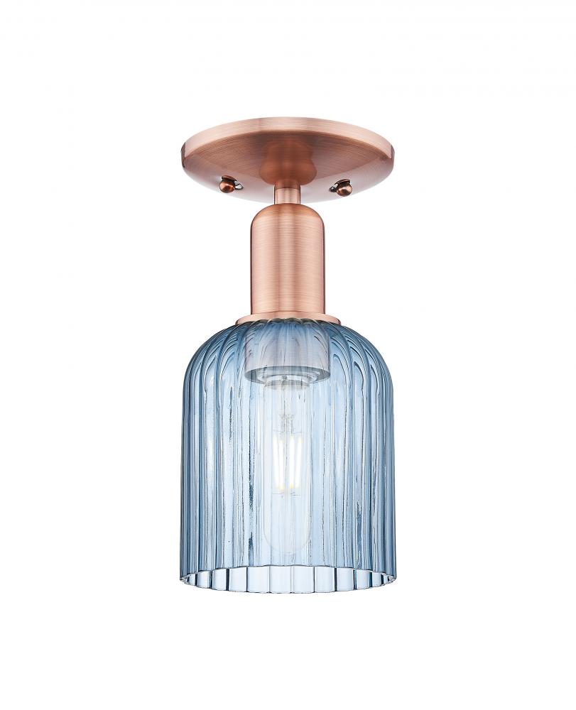 Bridal Veil - 1 Light - 6 inch - Antique Copper - Semi-Flush Mount