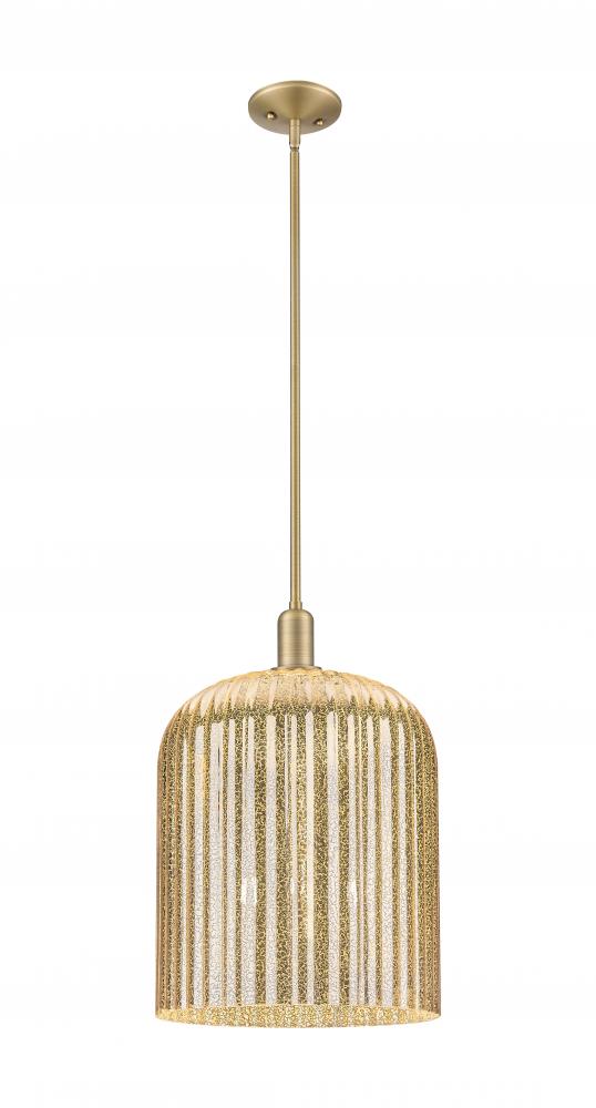 Bridal Veil - 1 Light - 12 inch - Brushed Brass - Mini Pendant